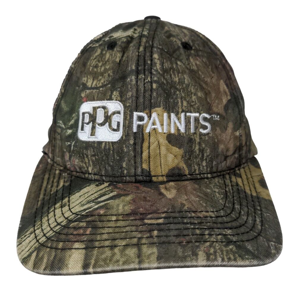 PPG Paints Strapback Hat Camo One Size Embroidered Mossy Oak Break-Up Infinity